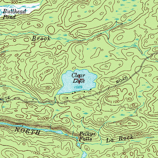 Topographic Map of Clear Lake, NY