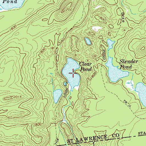 Topographic Map of Clear Pond, NY