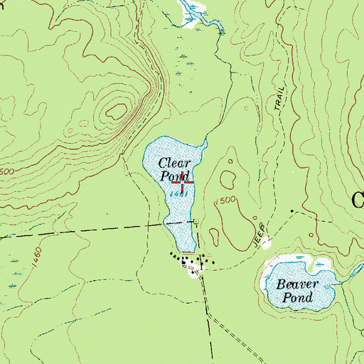 Topographic Map of Clear Pond, NY