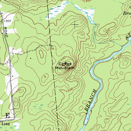 Topographic Map of Coffee Mountain, NY