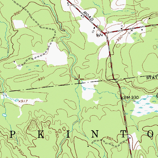 Topographic Map of Cold Hill Brook, NY