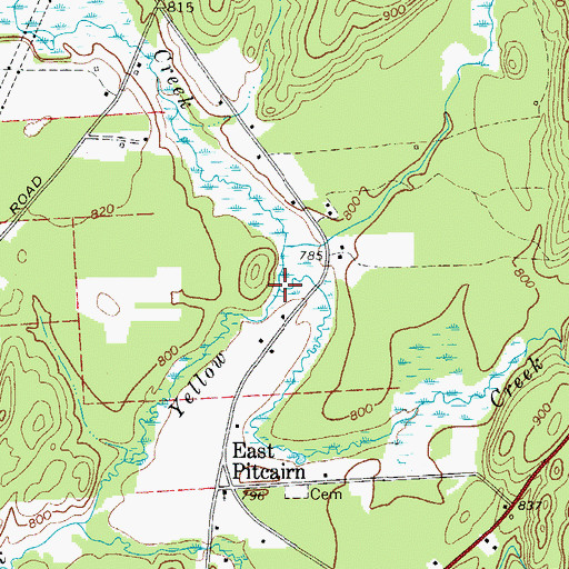 Topographic Map of Cold Spring Creek, NY