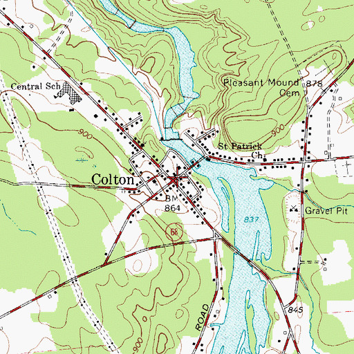 Topographic Map of Colton, NY