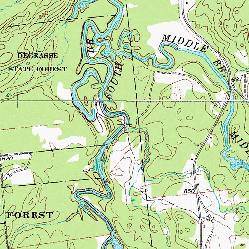Topographic Map of Colton Creek, NY