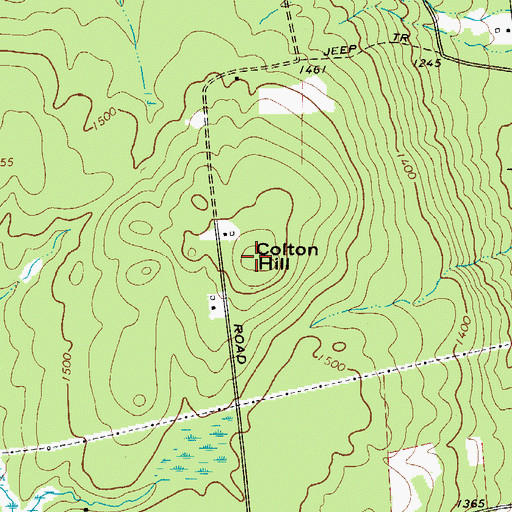 Topographic Map of Colton Hill, NY