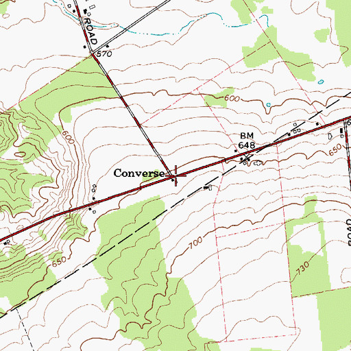 Topographic Map of Converse, NY