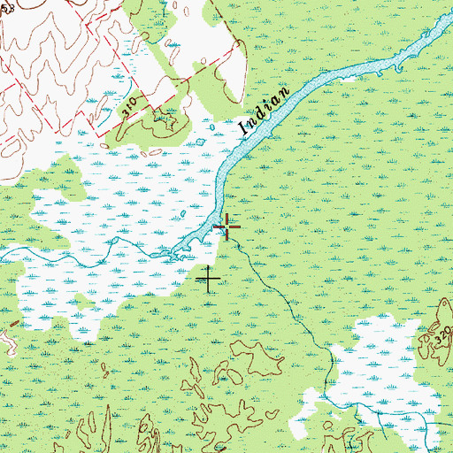 Topographic Map of Cook Creek, NY