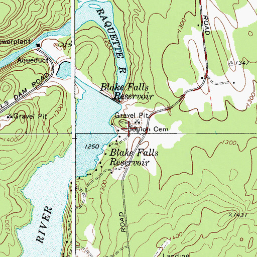 Topographic Map of Coulon Cemetery, NY