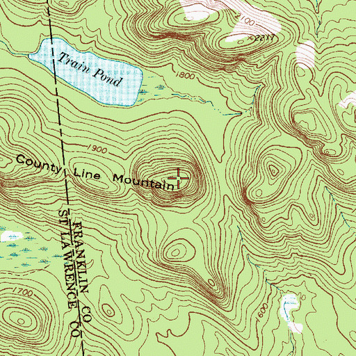 Topographic Map of County Line Mountain, NY