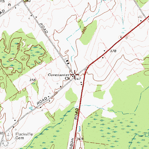 Topographic Map of Covenanter Church, NY