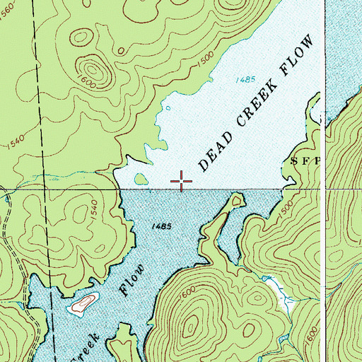 Topographic Map of Cranberry Lake, NY