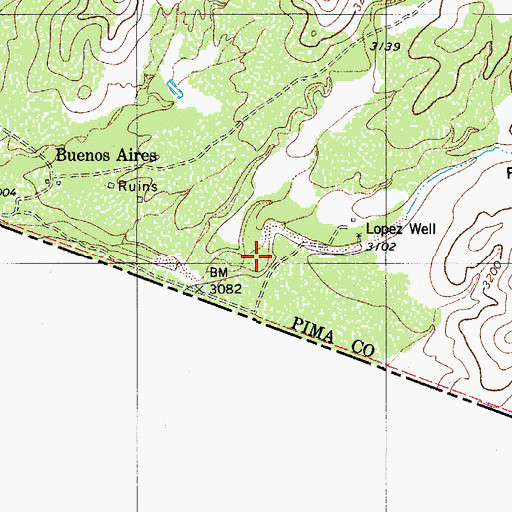 Topographic Map of Presumido Canyon, AZ