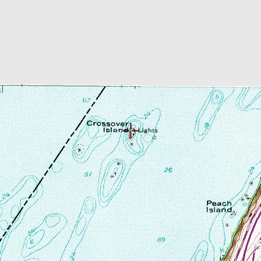 Topographic Map of Crossover Island, NY