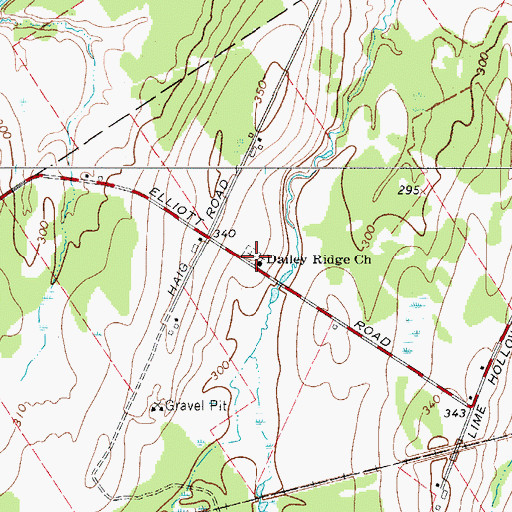 Topographic Map of Dailey Ridge Church, NY