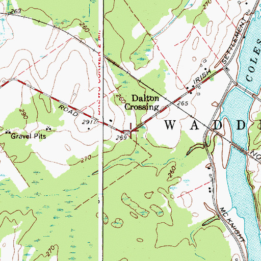 Topographic Map of Dalton Crossing, NY