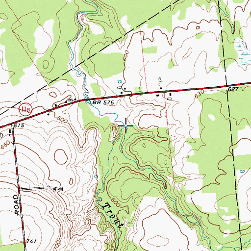 Topographic Map of Dan Wright Brook, NY