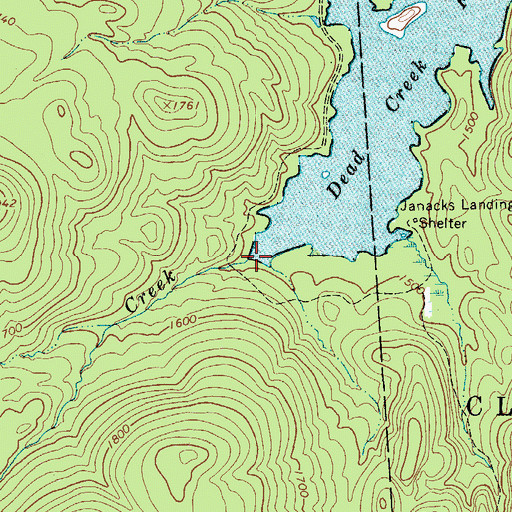 Topographic Map of Dead Creek, NY