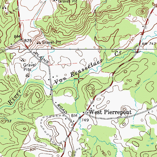 Topographic Map of Dean Brook, NY