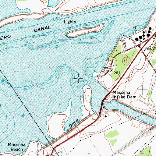 Topographic Map of Dodge Creek, NY