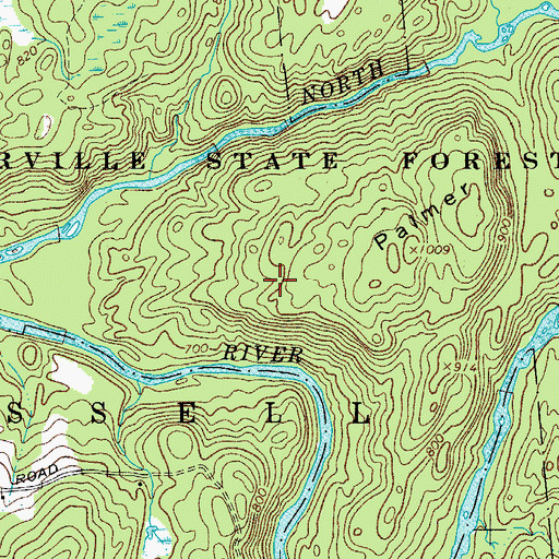 Topographic Map of Donnerville State Forest, NY