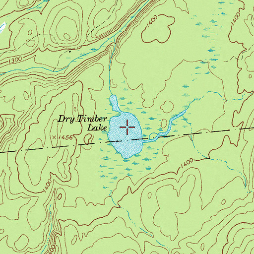 Topographic Map of Dry Timber Lake, NY
