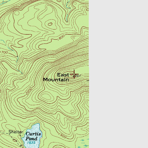 Topographic Map of East Mountain, NY