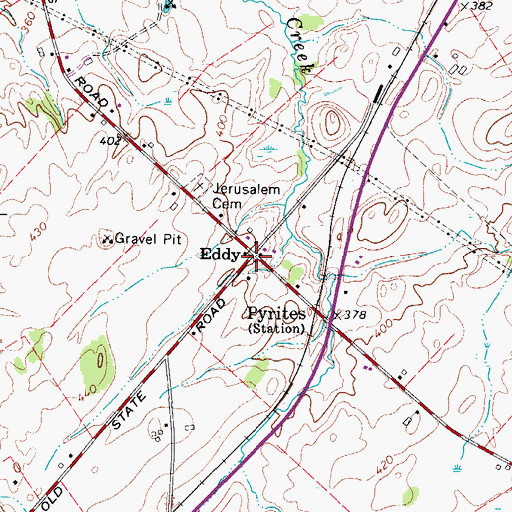 Topographic Map of Eddy, NY