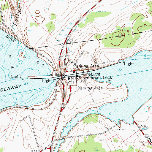 Topographic Map of Eisenhower Lock, NY