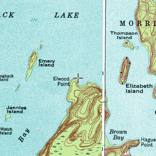Topographic Map of Elwood Point, NY