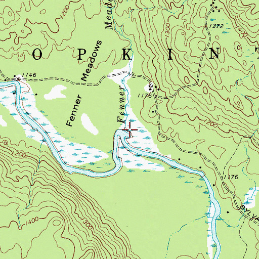 Topographic Map of Fenner Meadow Brook, NY