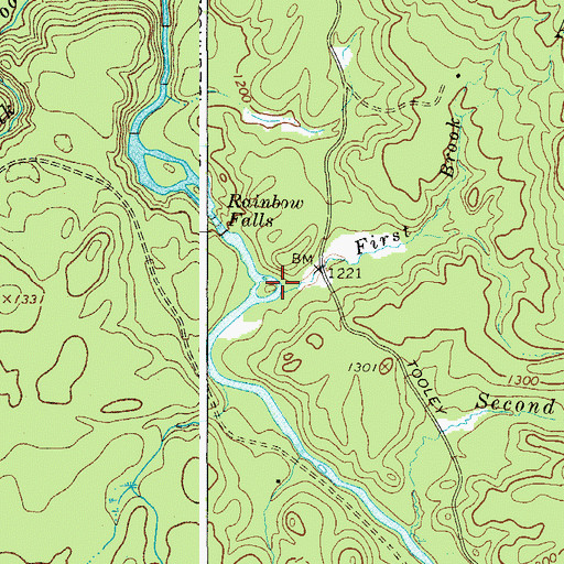Topographic Map of First Brook, NY