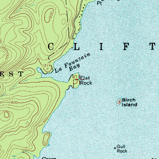 Topographic Map of Flat Rock, NY