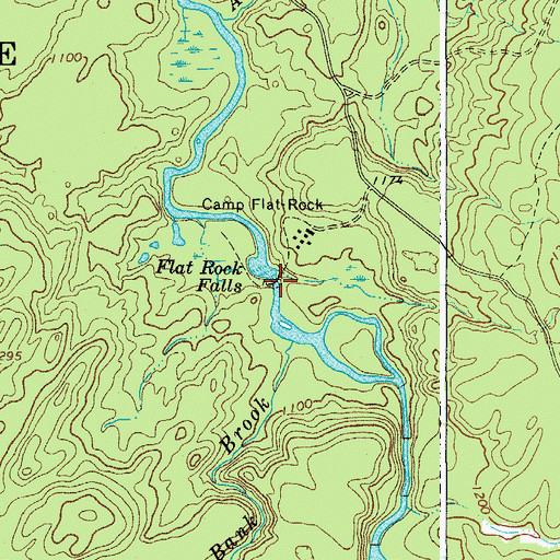 Topographic Map of Flat Rock Falls, NY