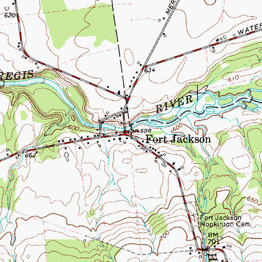 Topographic Map of Fort Jackson, NY