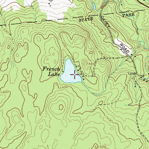 Topographic Map of French Lake, NY