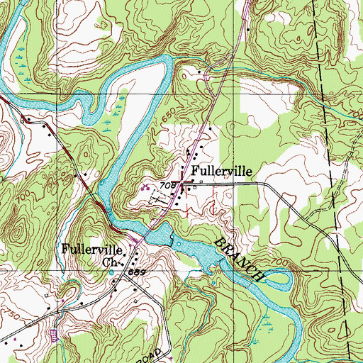 Topographic Map of Fullerville, NY