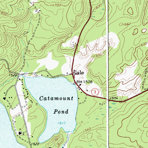 Topographic Map of Gale, NY