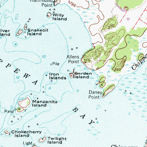 Topographic Map of Garden Island, NY
