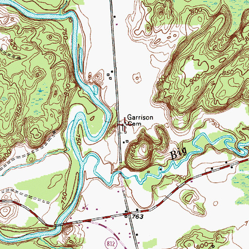 Topographic Map of Garrison Cemetery, NY