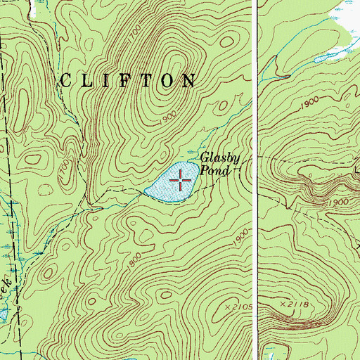 Topographic Map of Glasby Pond, NY