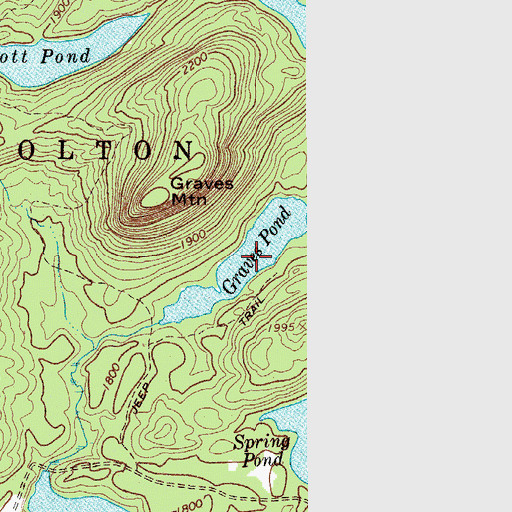 Topographic Map of Graves Pond, NY