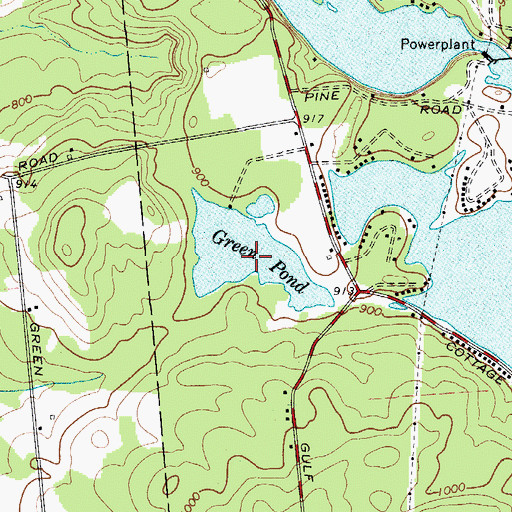 Topographic Map of Green Pond, NY