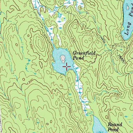 Topographic Map of Greenfield Pond, NY