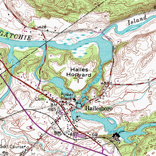 Topographic Map of Hailes Hopyard, NY