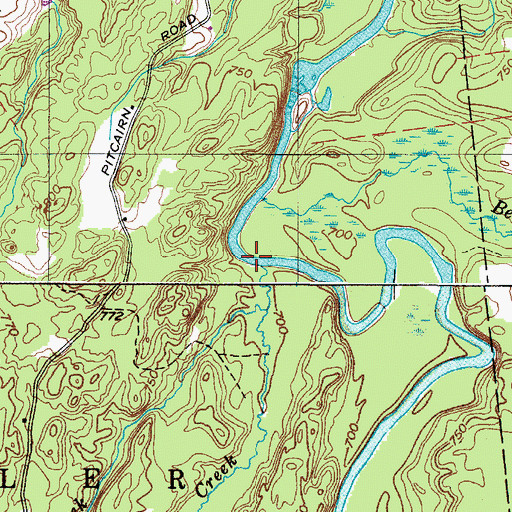 Topographic Map of Hall Creek, NY
