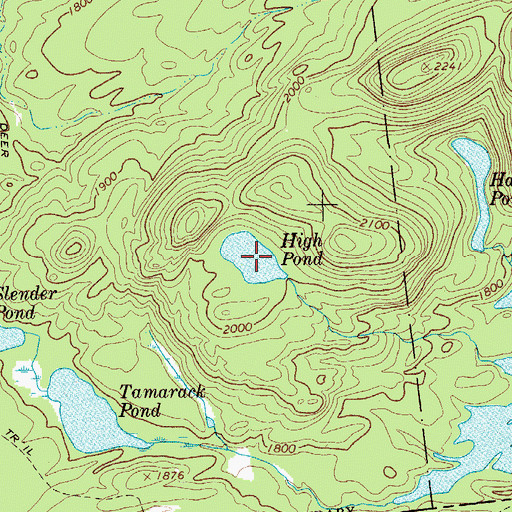 Topographic Map of High Pond, NY