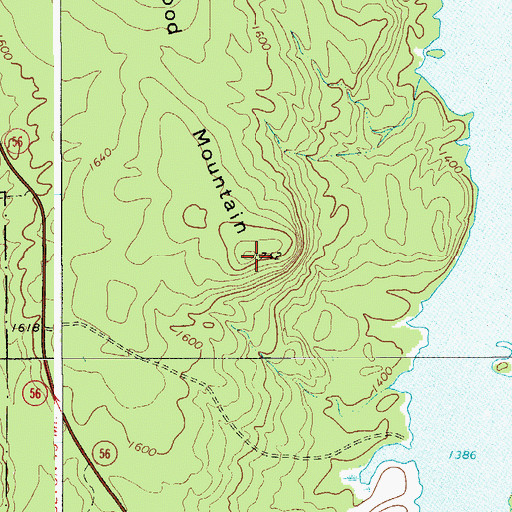 Topographic Map of Hollywood Mountain, NY