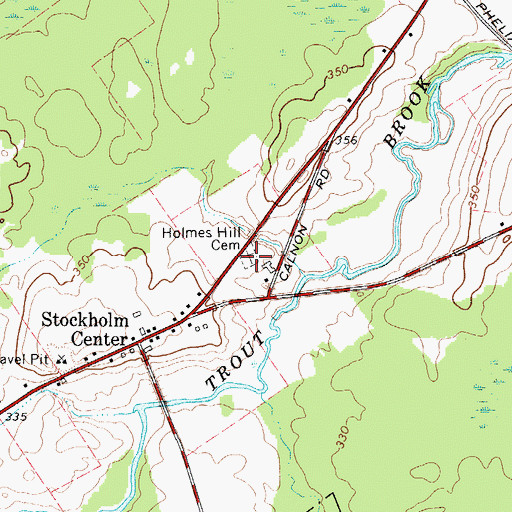 Topographic Map of Holmes Hill Cemetery, NY