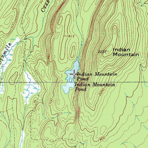Topographic Map of Indian Mountain Pond, NY