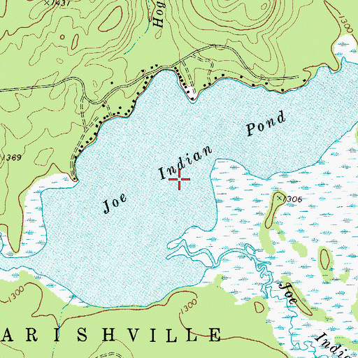 Topographic Map of Joe Indian Pond, NY